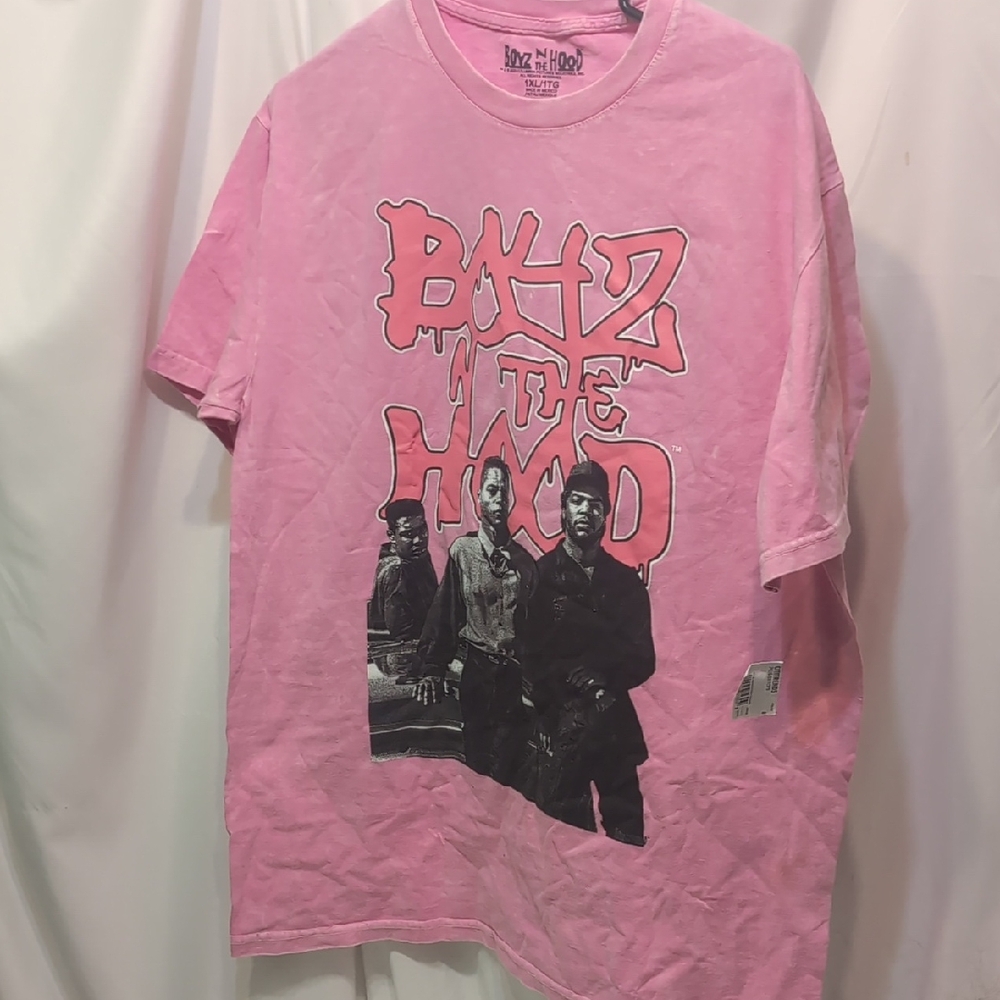 Boyz In The Hood Rap Pink  Graphic Tee  Size Large NWT